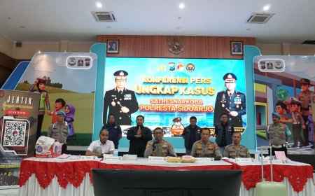 Polresta Sidoarjo Tegas Menindak Pelaku Peredaran Narkotika