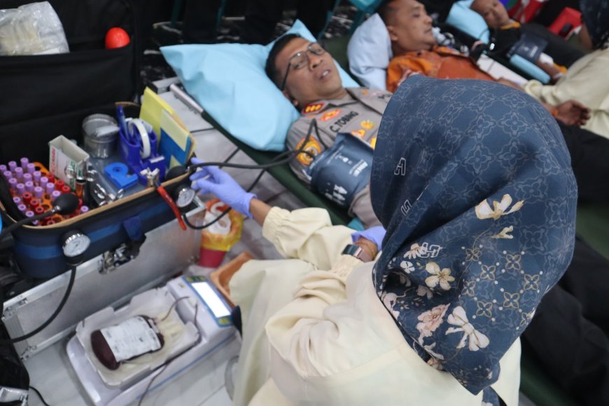 Jelang Hari Bhayangkara ke-80, Polresta Sidoarjo Gelar Donor Darah      