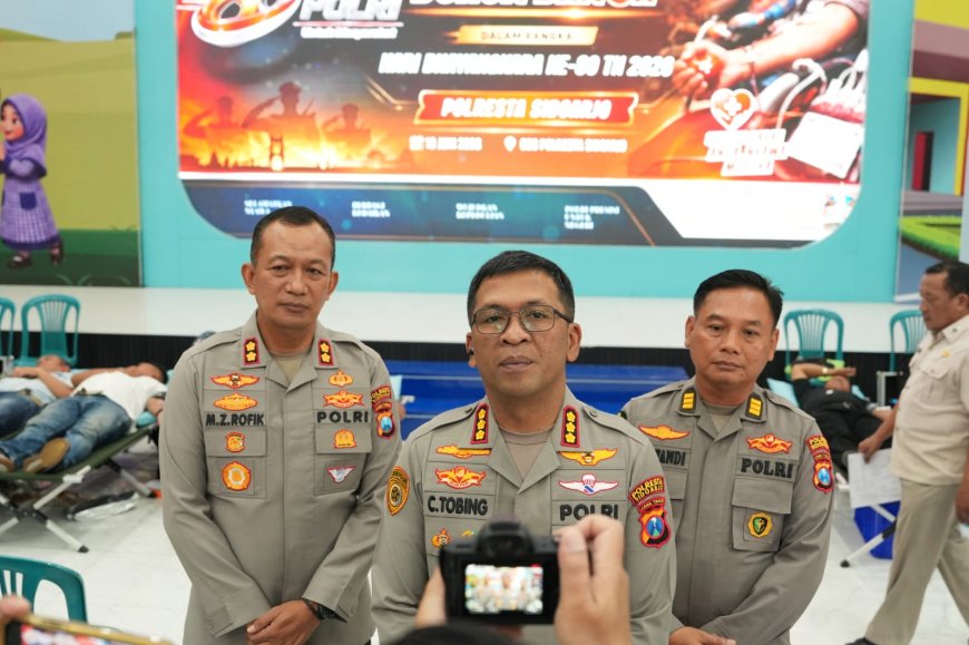 Donor Darah Jadi Rangkaian Bakti Kesehatan Polresta Sidoarjo